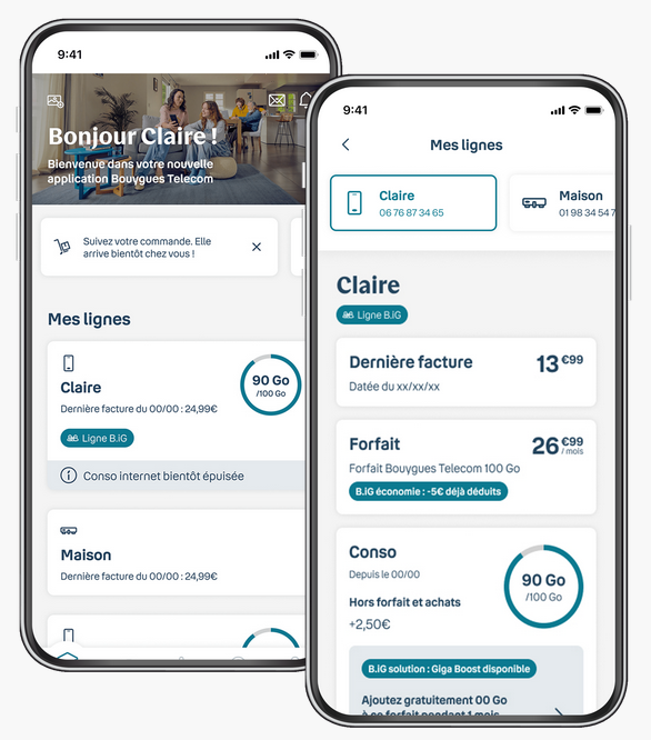 Bouygues Telecom mobile application on Android
