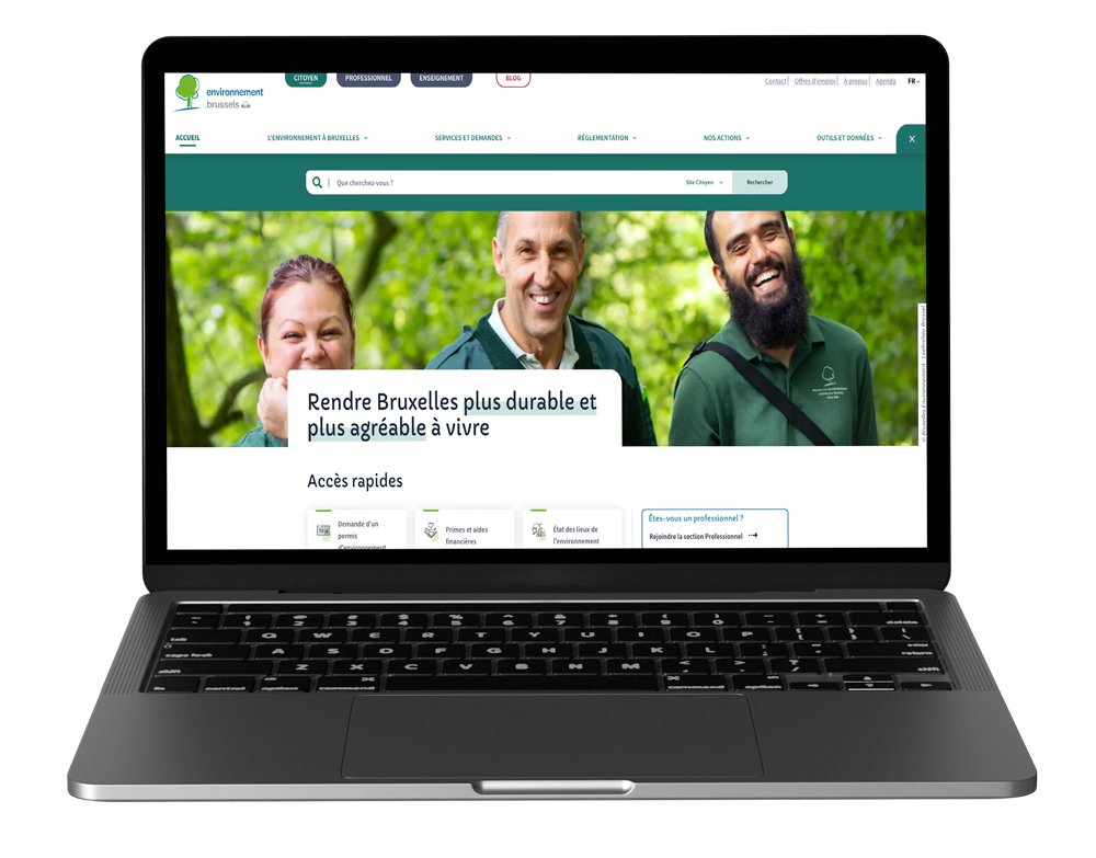 Bruxelles Environnement website mockup