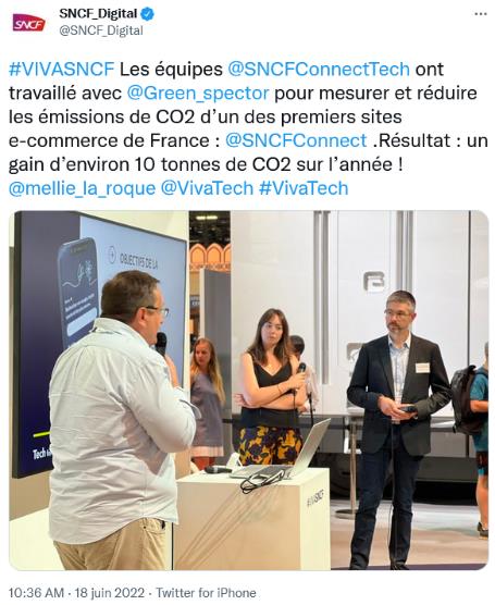SNCF Connect & Tech client case illustration on digital sobriety of the booking application
