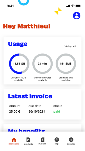 Greenspector results interface used in the Orange Innovation client case