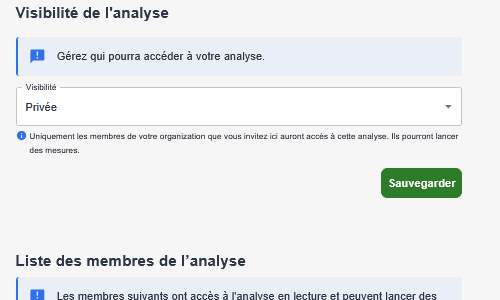 Choisissez le niveau de visibilité et définissez les accès pour vos collègues